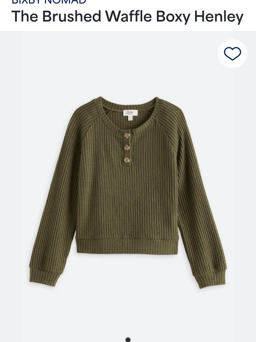 Girl's Stitch Fix Waffle Henley Top